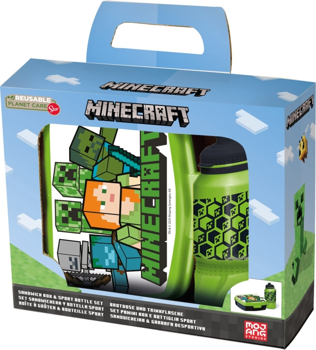 MINECRAFT Stor - Lunchlåda & vattenflaska - MINECRAFT (40443) i gruppen LEKSAKER, BARN- & BABYPRODUKTER / Äta & Dricka / Barnserviser hos TP E-commerce Nordic AB (D18790)