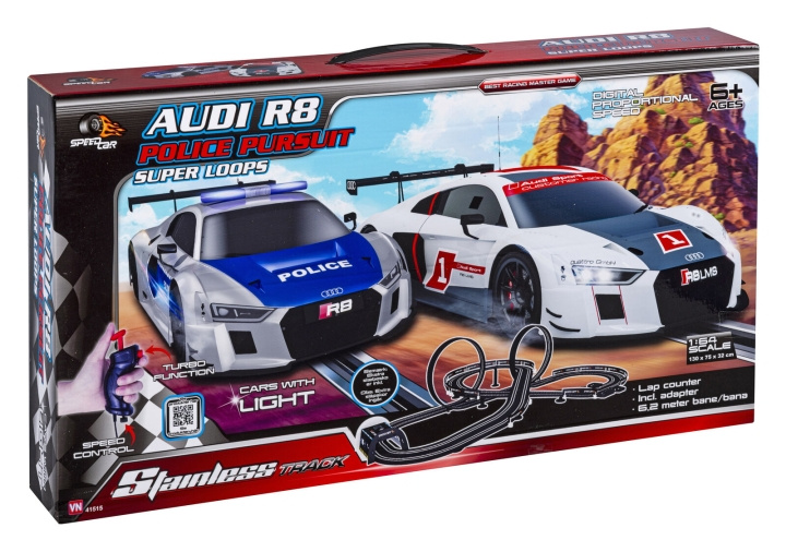 Speed Car Audi Polisjakt 1:64 (41515) i gruppen LEKSAKER, BARN- & BABYPRODUKTER / Leksaker / Leksaksbilar & andra fordon hos TP E-commerce Nordic AB (D18809)