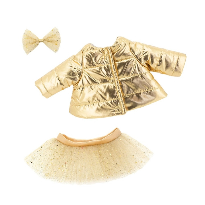 Lucky Doggy Klädset: Gyllene jacka - Guld i gruppen LEKSAKER, BARN- & BABYPRODUKTER / Leksaker / Dockor & Tillbehör hos TP E-commerce Nordic AB (D18827)