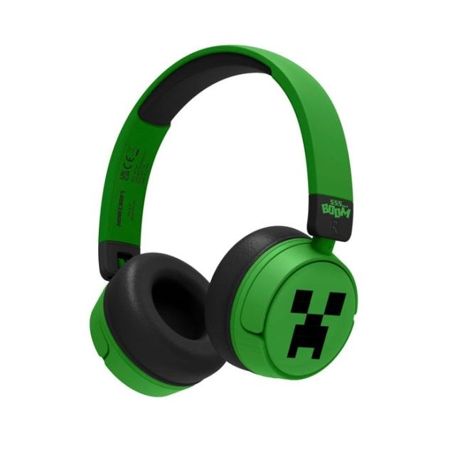 OTL Bluetooth-headset m/Perental kontroll - Minecraft Grön i gruppen HEMELEKTRONIK / Ljud & Bild / Hörlurar & Tillbehör / Hörlurar hos TP E-commerce Nordic AB (D18842)