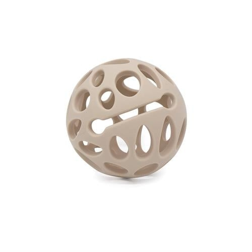Magni Bitringsboll i LFGB-silikon med taktila ytor, beige - (5733) i gruppen LEKSAKER, BARN- & BABYPRODUKTER / Babysaker / Nappar & Bitringar hos TP E-commerce Nordic AB (D18875)