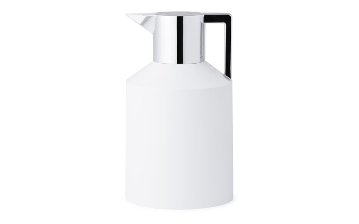 Normann Copenhagen Geo Vakuumkanna 1,5L - Vit/Silver i gruppen SPORT, FRITID & HOBBY / Friluftsliv / Termosar & Vattenflaskor hos TP E-commerce Nordic AB (D18878)