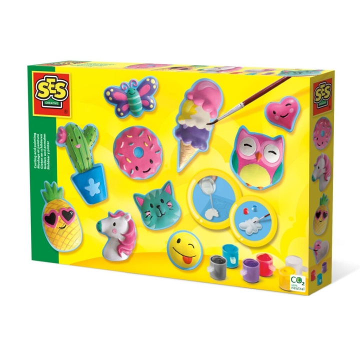 SES Creative Gjutning & målning - glada figurer - (S01133) i gruppen LEKSAKER, BARN- & BABYPRODUKTER / Leksaker / Pyssel hos TP E-commerce Nordic AB (D18883)
