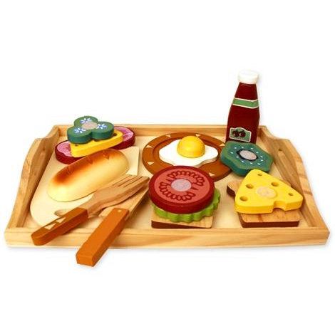 Magni Frukostbricka i trä m/tillbehör (1720) i gruppen LEKSAKER, BARN- & BABYPRODUKTER / Leksaker / Lekset hos TP E-commerce Nordic AB (D18888)