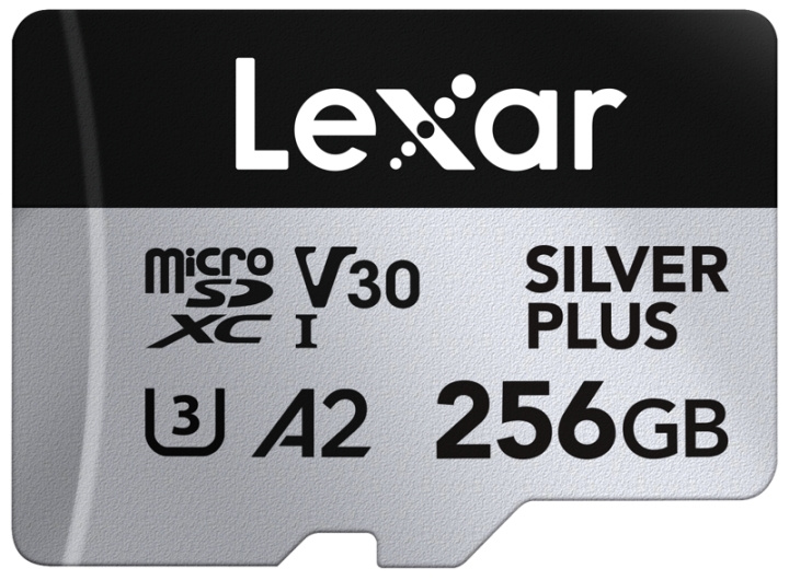 Lexar microSDXC Professional SILVER Plus UHS-I/U3/A2/4K R205/W150 (V30) - 256GB i gruppen HEMELEKTRONIK / Lagringsmedia / Minneskort / SD/SDHC/SDXC hos TP E-commerce Nordic AB (D18931)