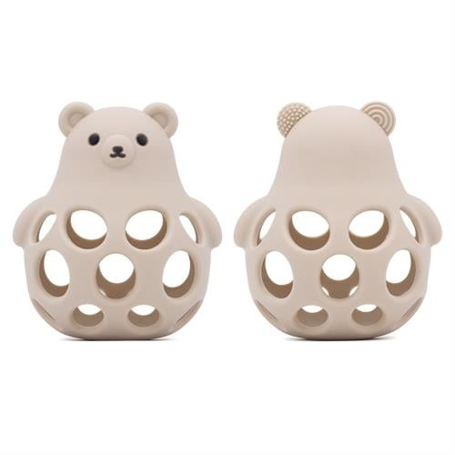Magni Bitleksaksboll i teddybjörnsdesign, beige - (5734) i gruppen LEKSAKER, BARN- & BABYPRODUKTER / Babysaker / Nappar & Bitringar hos TP E-commerce Nordic AB (D18933)
