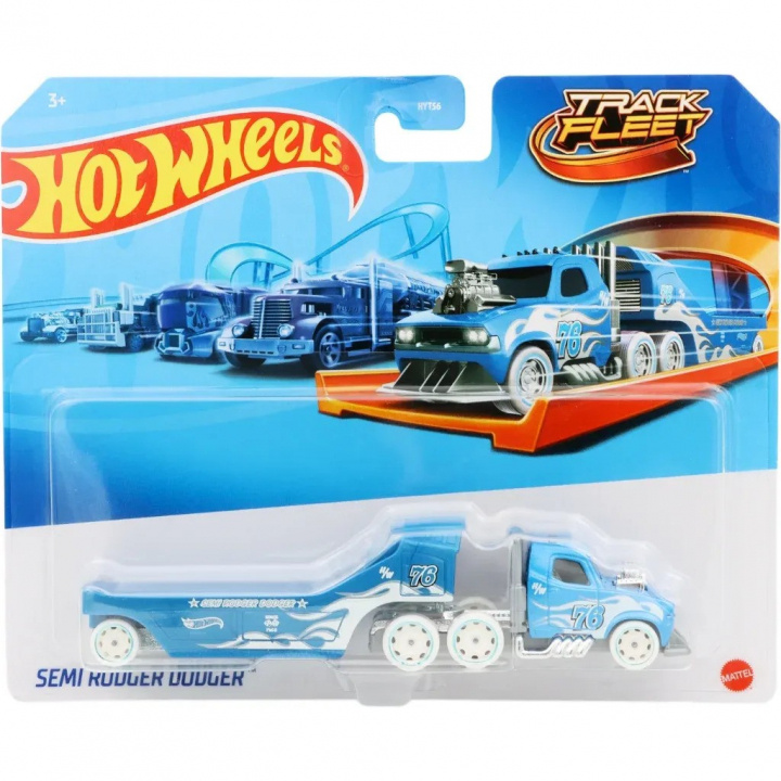 Hot Wheels Rack Fleet Semi Rodger Dodger (HVF03) i gruppen LEKSAKER, BARN- & BABYPRODUKTER / Leksaker / Leksaksbilar & andra fordon hos TP E-commerce Nordic AB (D18954)