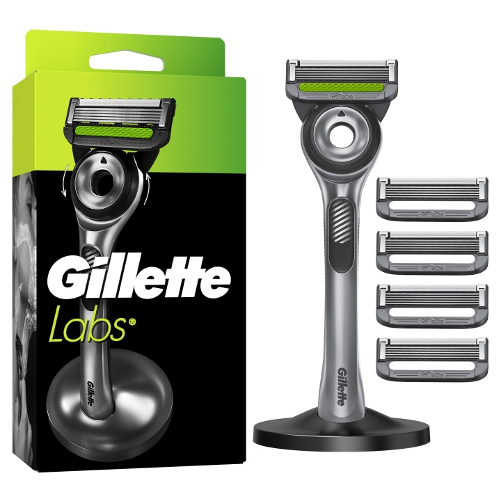 Gillette GilletteLabs rakhyvel med exfolierande bar för män - grön/svart i gruppen SKÖNHET & HÄLSA / Hår & Styling / Rakning & Trimning / Rakhyvlar & Tillbehör hos TP E-commerce Nordic AB (D19011)