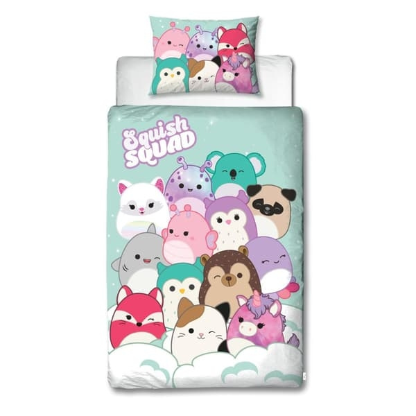 Squishmallows Sängkläder - Vuxenstorlek 140 x 200 cm - Squishmallows (SQM158) i gruppen LEKSAKER, BARN- & BABYPRODUKTER / Barntextilier / Sängkläder hos TP E-commerce Nordic AB (D19111)