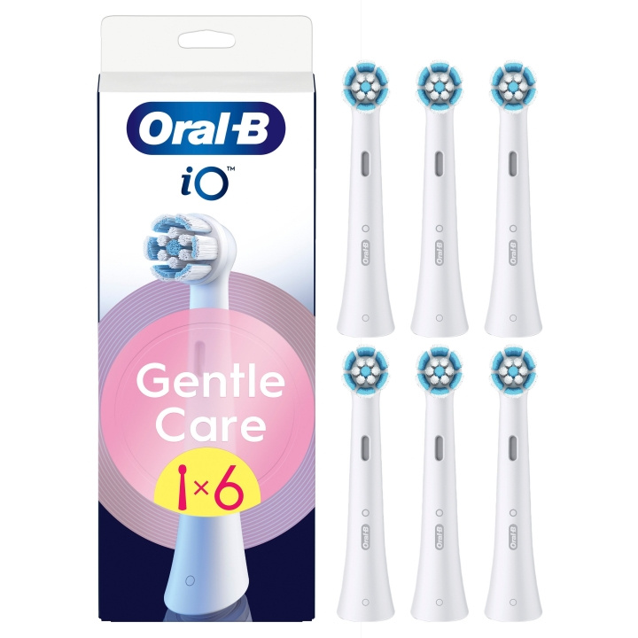 Oral B Oral-B iO Series Gentle Care ersättningsborsthuvuden - vita - 6 st i gruppen SKÖNHET & HÄLSA / Munvård / Borsthuvuden & Tillbehör hos TP E-commerce Nordic AB (D19186)