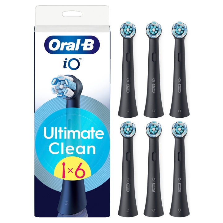 Oral B iO Series Ultimate Clean ersättningsborsthuvuden - Svart - 6 st i gruppen SKÖNHET & HÄLSA / Munvård / Borsthuvuden & Tillbehör hos TP E-commerce Nordic AB (D19187)