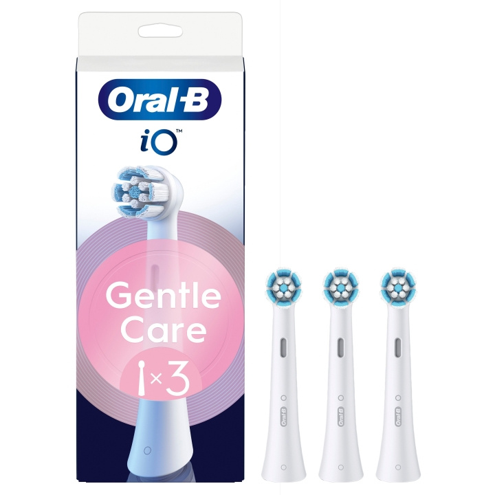 Oral B Oral-B iO Series Gentle Care ersättningsborsthuvuden - vita - 3 st i gruppen SKÖNHET & HÄLSA / Munvård / Borsthuvuden & Tillbehör hos TP E-commerce Nordic AB (D19189)