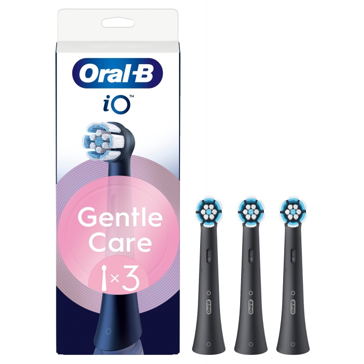 Oral B Oral-B iO Series Gentle Care ersättningsborsthuvuden - svart - 3 st i gruppen SKÖNHET & HÄLSA / Munvård / Borsthuvuden & Tillbehör hos TP E-commerce Nordic AB (D19191)
