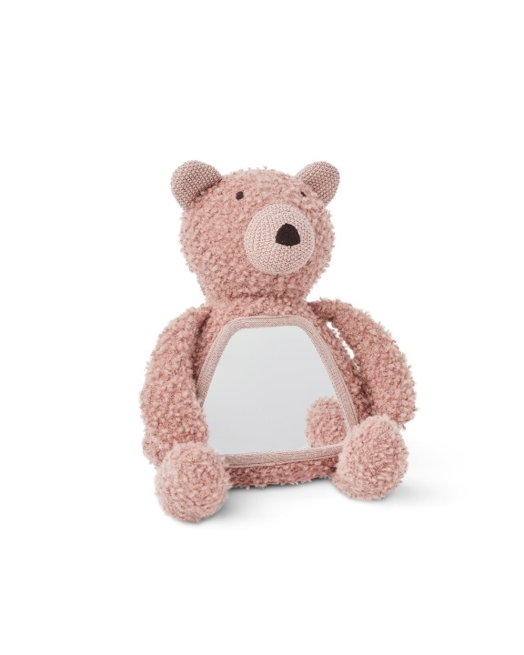 Smallstuff Aktivitetsbjörn med spegel, ull bouclé, rosa - (40048-05) i gruppen LEKSAKER, BARN- & BABYPRODUKTER / Babyleksaker / Gosedjur hos TP E-commerce Nordic AB (D19234)