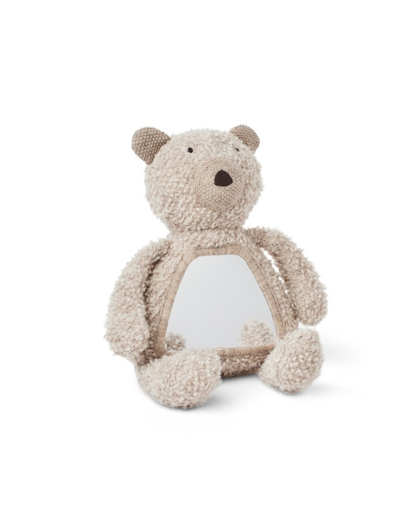 Smallstuff Aktivitetsbjörn m. spegel, ull bouclé, natur - (40048-06) i gruppen LEKSAKER, BARN- & BABYPRODUKTER / Babyleksaker / Gosedjur hos TP E-commerce Nordic AB (D19235)