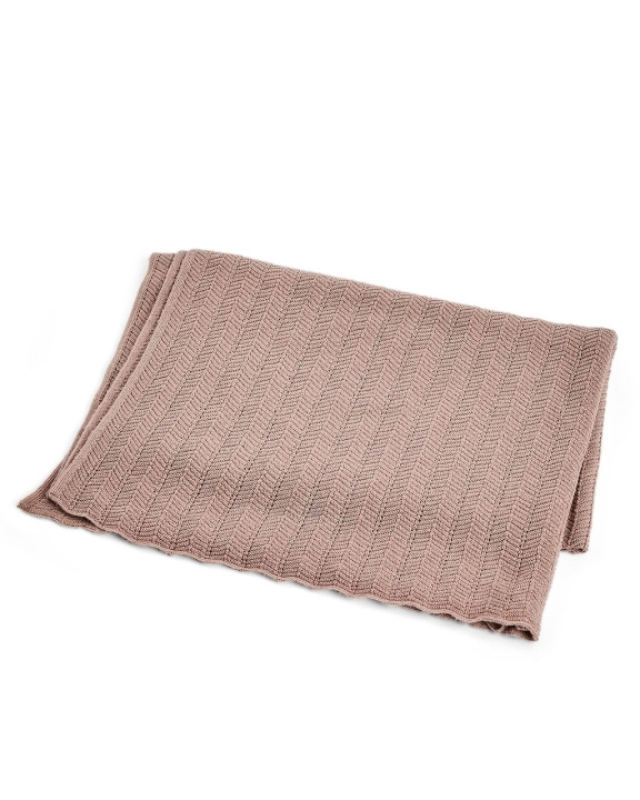 Smallstuff Babyfilt, fiskbensmönstrad, merinoull - Puder - 80x100 cm (70007-83) i gruppen LEKSAKER, BARN- & BABYPRODUKTER / Barntextilier / Babyfiltar hos TP E-commerce Nordic AB (D19236)