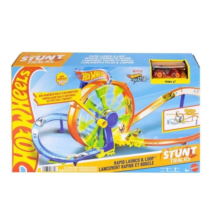 Hot Wheels Stunt Tracks Rapid Launch & Loop - (965-2503) i gruppen LEKSAKER, BARN- & BABYPRODUKTER / Leksaker / Lekset hos TP E-commerce Nordic AB (D19261)
