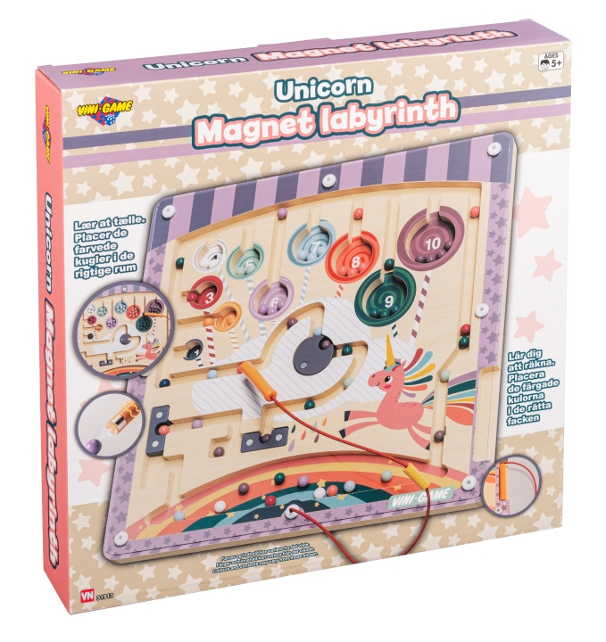 Vini Games Enhörning trä/magnetspel (31913) i gruppen LEKSAKER, BARN- & BABYPRODUKTER / Leksaker / Rita & Räkna hos TP E-commerce Nordic AB (D19267)