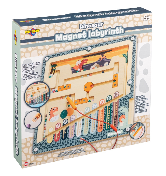 Vini Games Dinosaurie trä/magnetspel (31914) i gruppen LEKSAKER, BARN- & BABYPRODUKTER / Leksaker / Övriga leksaker hos TP E-commerce Nordic AB (D19268)