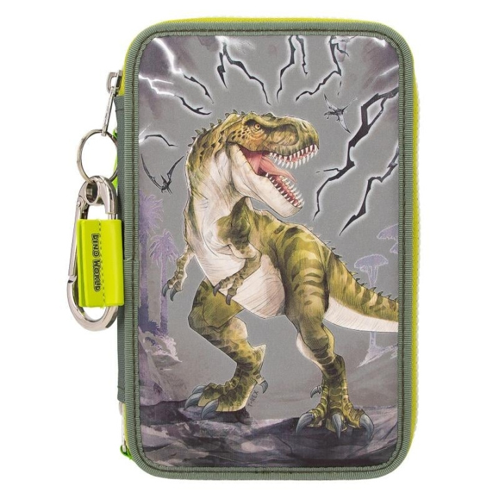 Dino World Tredubbelt pennfodral REFLECTOR ( 0411758 ) i gruppen LEKSAKER, BARN- & BABYPRODUKTER / Leksaker / Pennfodral hos TP E-commerce Nordic AB (D19363)