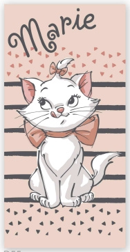 Disney Aristocats Handduk - 70x140 cm - Aristocat (110047) i gruppen HEM, HUSHÅLL & TRÄDGÅRD / Badrum / Handdukar hos TP E-commerce Nordic AB (D19382)