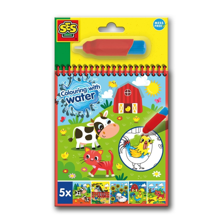 SES Creative Färgläggning med vatten - målarbok med bondgård - (S00132) i gruppen LEKSAKER, BARN- & BABYPRODUKTER / Leksaker / Pyssel hos TP E-commerce Nordic AB (D19397)