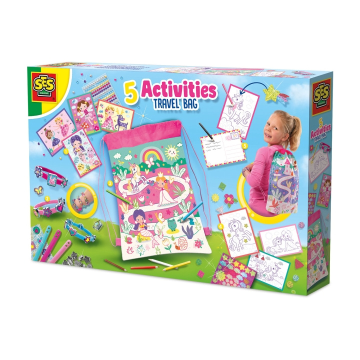 SES Creative resväska för 5 aktiviteter - (S02401) i gruppen LEKSAKER, BARN- & BABYPRODUKTER / Babyleksaker / Aktivitetsleksaker hos TP E-commerce Nordic AB (D19404)