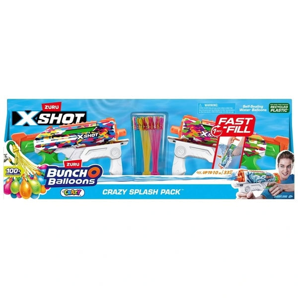 X-Shot - Snabbfyllda vattenskinn - Hyper load 2pk och 100 Crazy Bunch O Balloons - (56569) i gruppen LEKSAKER, BARN- & BABYPRODUKTER / Leksaker / Actionlek hos TP E-commerce Nordic AB (D19426)