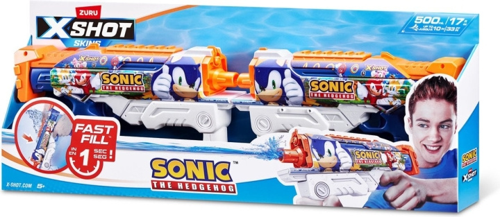 X-Shot Water Fast-Fill Skins Sonic - The Hedgehog Hyperload Water Blaster (2 Pack) - (118111) i gruppen LEKSAKER, BARN- & BABYPRODUKTER / Leksaker / Actionlek hos TP E-commerce Nordic AB (D19493)