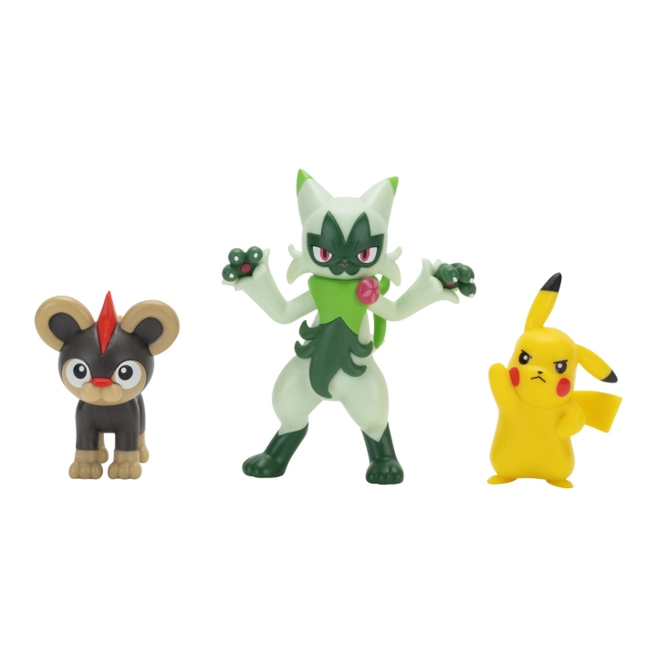 Pokémon Battle Figure 3 PK Litleo, Pikachu, Floragato - (PKW4087) i gruppen LEKSAKER, BARN- & BABYPRODUKTER / Leksaker / Figurer, Miniatyrer & tillbehör hos TP E-commerce Nordic AB (D19505)