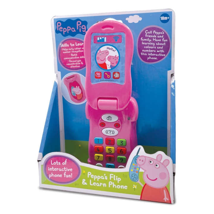 Peppa Pig Flip Phone (DK/SE/NO/FI) (PP064L) i gruppen LEKSAKER, BARN- & BABYPRODUKTER / Leksaker / Lekset hos TP E-commerce Nordic AB (D19514)