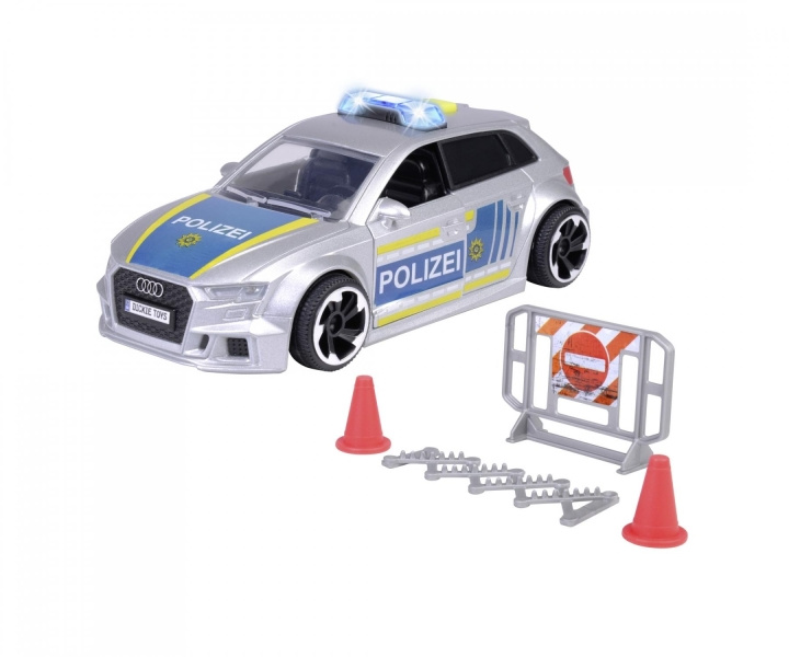 Dickie Toys Audi RS3 Polis (203713016) i gruppen LEKSAKER, BARN- & BABYPRODUKTER / Leksaker / Leksaksbilar & andra fordon hos TP E-commerce Nordic AB (D19549)