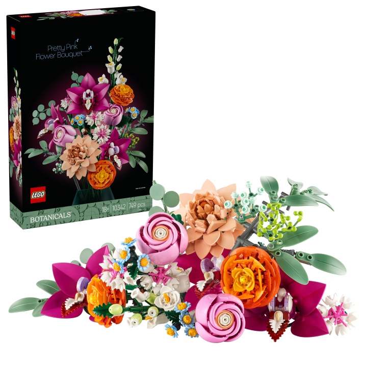LEGO Botaniska - Vacker rosa blomsterbukett (10342) i gruppen LEKSAKER, BARN- & BABYPRODUKTER / Leksaker / Byggleksaker / Lego hos TP E-commerce Nordic AB (D19603)
