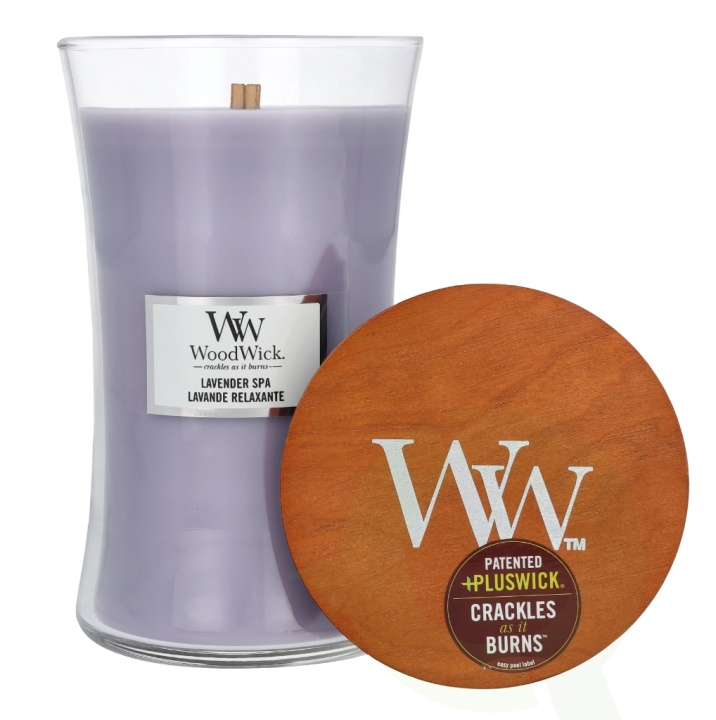 WoodWick Lavender Spa Large Hourglass Candle 0 i gruppen SKÖNHET & HÄLSA / Doft & Parfym / Övrig doft / Doftljus hos TP E-commerce Nordic AB (D19629)