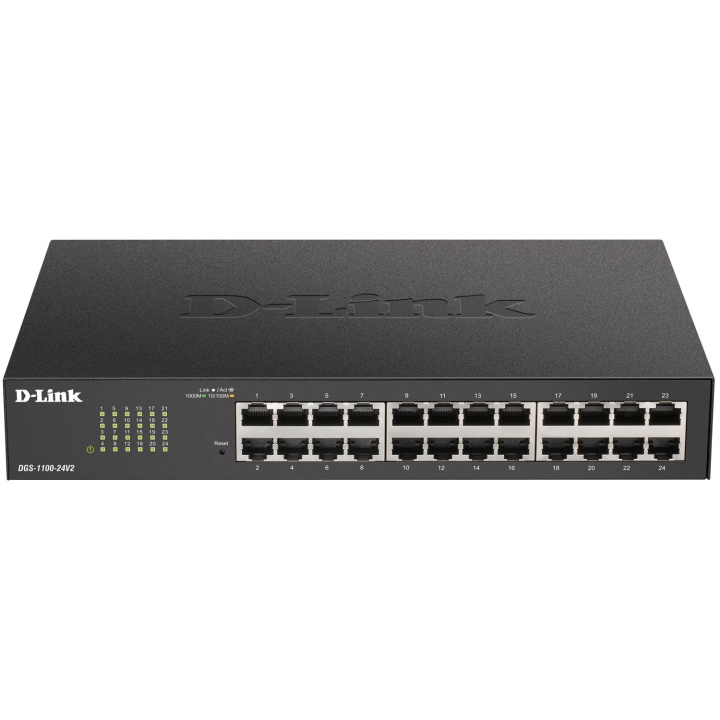 D-Link DGS-1100-24V2/E 24-port Smart Administrerbar Gigabit-Switch i gruppen DATORER & KRINGUTRUSTNING / Nätverk / Switchar hos TP E-commerce Nordic AB (D19680)