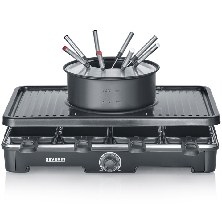 Severin Fondue/Raclette Kombinerad 8pannor 2in1 RG 2347 i gruppen HEM, HUSHÅLL & TRÄDGÅRD / Hushållsmaskiner / Fondue hos TP E-commerce Nordic AB (D19752)