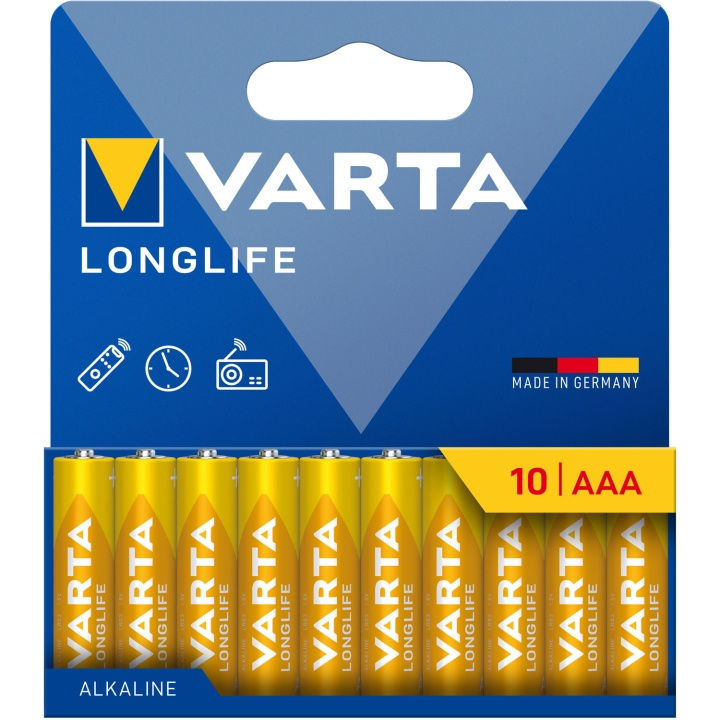 Varta Longlife AAA / LR03 Batteri 10-pack i gruppen HEMELEKTRONIK / Batterier & Laddare / Batterier / AAA hos TP E-commerce Nordic AB (D19764)