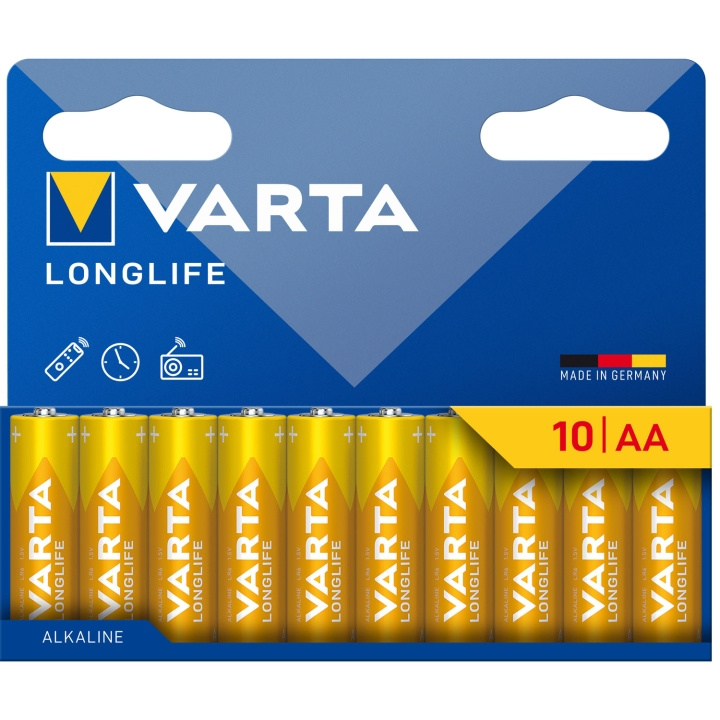 Varta Longlife AA / LR06 Batteri 10-pack i gruppen HEMELEKTRONIK / Batterier & Laddare / Batterier / AA hos TP E-commerce Nordic AB (D19765)