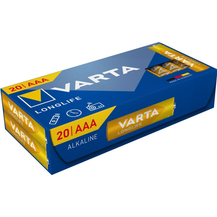 Varta Longlife AAA / LR03 Batteri 20-pack i gruppen HEMELEKTRONIK / Batterier & Laddare / Batterier / AAA hos TP E-commerce Nordic AB (D19767)