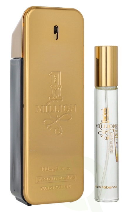 Paco Rabanne 1 Million Giftset 120 ml Edt Spray 100ml/Edt Travel Spray 20ml i gruppen SKÖNHET & HÄLSA / Doft & Parfym / Parfym hos TP E-commerce Nordic AB (D19832)