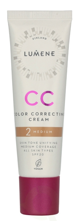 Lumene CC Color Correcting Cream SPF20 30 ml #2 Medium i gruppen SKÖNHET & HÄLSA / Hudvård / Ansiktsvård / Dagkräm hos TP E-commerce Nordic AB (D19865)
