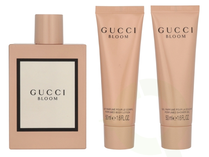 Gucci Bloom Giftset 200 ml Edp Spray 100ml/Body Lotion 50ml/Shower Gel 50ml i gruppen SKÖNHET & HÄLSA / Presentkit / Presentkit För Henne hos TP E-commerce Nordic AB (D19886)