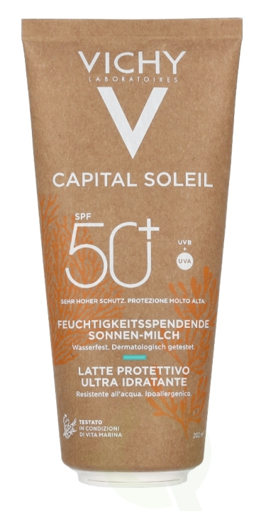 Vichy Capital Soleil Solar Eco-Designed Milk SPF50+ 200 ml i gruppen SKÖNHET & HÄLSA / Hudvård / Solskydd & Tanning / Solskydd hos TP E-commerce Nordic AB (D19900)