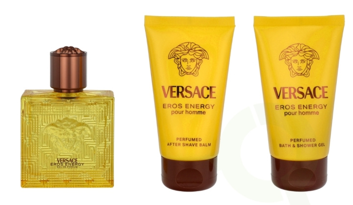Versace Eros Energy Giftset 150 ml Edp Spray 50ml/Bath & Shower Gel 50ml/Aftershave Balm 50ml i gruppen SKÖNHET & HÄLSA / Presentkit / Presentkit För Henne hos TP E-commerce Nordic AB (D19908)