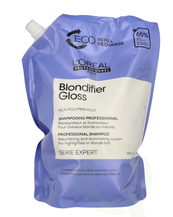 L\'Oreal Serie Expert Blondifier Gloss Shampoo Refill 1500 ml i gruppen SKÖNHET & HÄLSA / Hår & Styling / Hårvårdsprodukter / Schampo hos TP E-commerce Nordic AB (D19931)