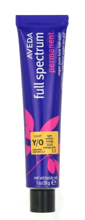 Aveda Full Spectrum Permanent Vegan Pure Tone Hair Color 28 g Light Yellow Orange i gruppen SKÖNHET & HÄLSA / Hår & Styling / Hårvårdsprodukter / Hårfärg / Hårfärg & Färgbomb hos TP E-commerce Nordic AB (D19960)