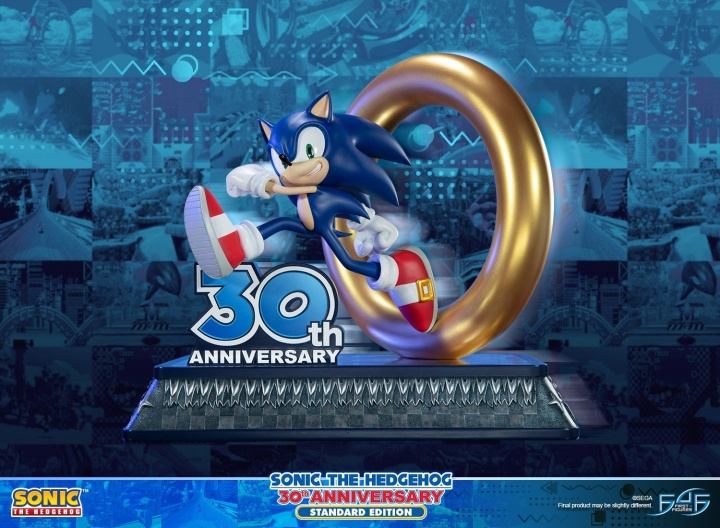 First4Figures Sonic the Hedgehog - Sonic 30-årsjubileum (Resin) i gruppen SPORT, FRITID & HOBBY / Roliga prylar / Samlarobjekt hos TP E-commerce Nordic AB (D20217)