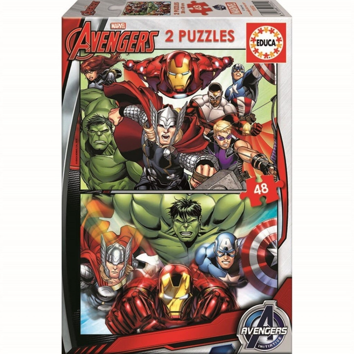 Educa Pussel - 2x48 Avengers (80-15932) i gruppen LEKSAKER, BARN- & BABYPRODUKTER / Leksaker / Barnpussel hos TP E-commerce Nordic AB (D20251)