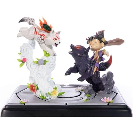 First4Figures - Okamiden (Chibiterasu VS Dark Chibiterasu & Possessed Kuni) RESIN i gruppen SPORT, FRITID & HOBBY / Roliga prylar / Samlarobjekt hos TP E-commerce Nordic AB (D20268)