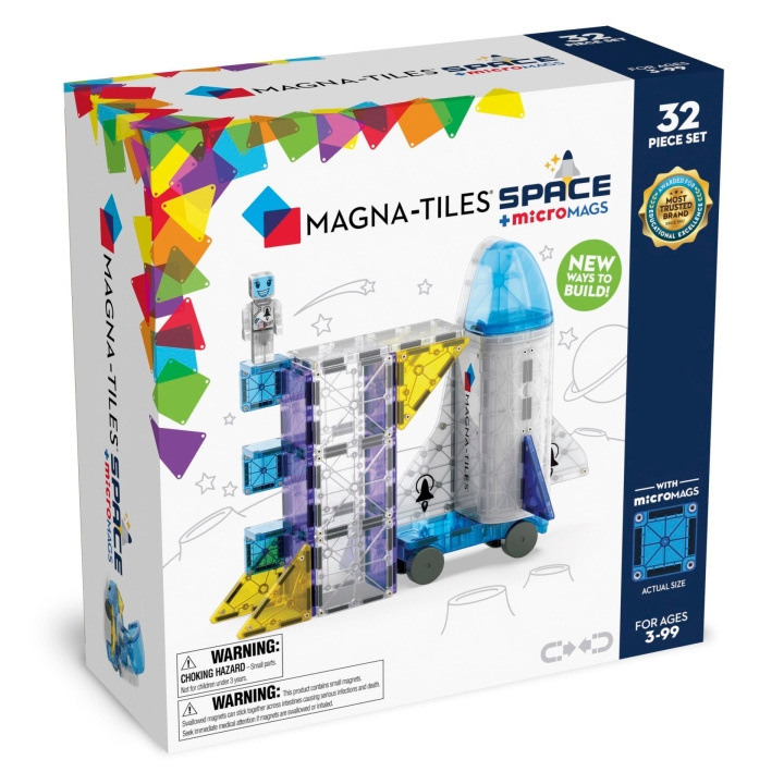 Magna Tiles Magna-Tiles - Rymden 32 delar (90288) i gruppen LEKSAKER, BARN- & BABYPRODUKTER / Leksaker / Byggleksaker / Byggklossar & övriga byggleksaker hos TP E-commerce Nordic AB (D20314)